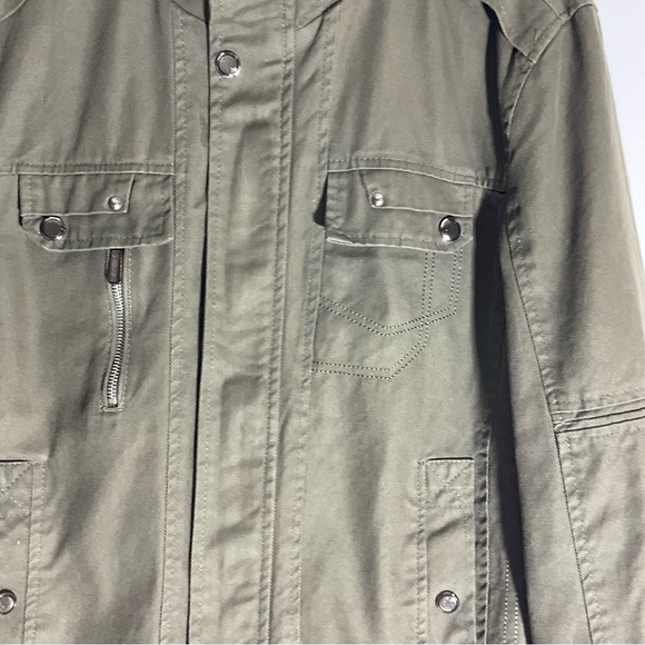 Wantdo Men’s Stand Collar Cotton Military Coat Army Green Five Pockets Size SM - Picture 11 of 16